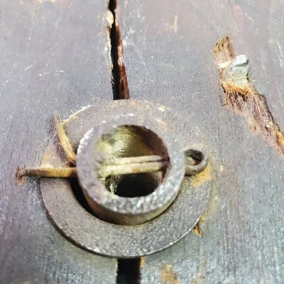 Antique Primitive Wood Pulley Single Wheel Barn Pulley - Picture 10 of 10